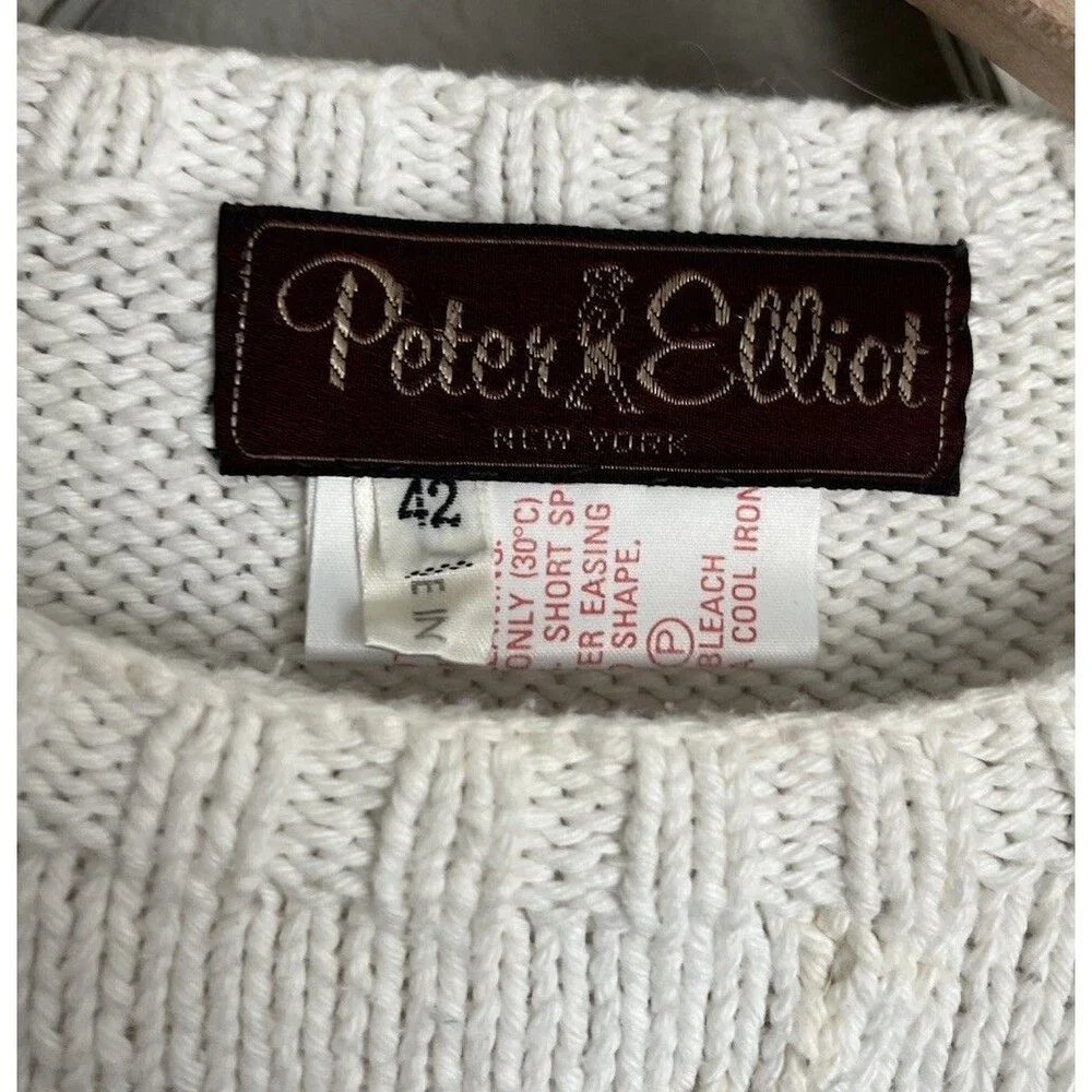 Peter Elliot Women's M? Musician Musical Notes Cotton Sweater *READ* - Picture 8 of 13